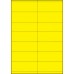 YELLOW CARD SHELF TAGS - 14 PER SHEET - TAG SIZE: 99mm x 38.1mm - A4-14QKR/Y